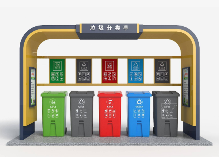 鹤壁内蒙古垃圾分类回收亭 小区分类垃圾亭